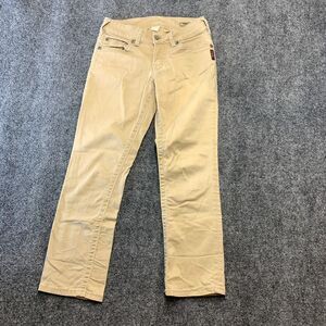 Silver Jeans Suki Capri W25 Beige Denim Low Rise Western Cowgirl Y2K